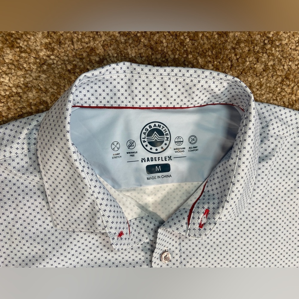 Flag & Anthem MadeFlex Button Down Shirt Mens M Stretch Performance NWT